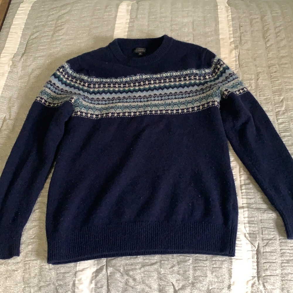 J. Crew Lambs Wool Fair Isle Sweater